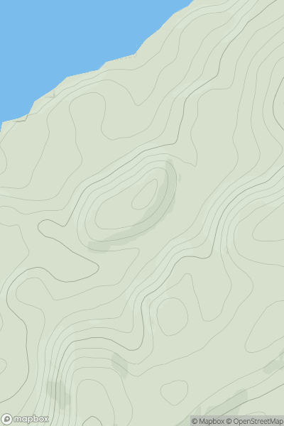 Thumbnail image for Barr Mor [Loch Fyne to Bute and the Firth of Clyde] showing contour plot for surrounding peak